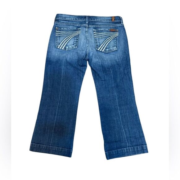 7 For All ManKind Dojo Capri Crop Jeans 29 7FAMk wide leg style - Picture 1 of 6